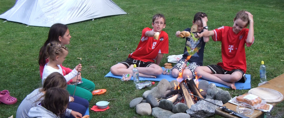 kids programm zelten grillen